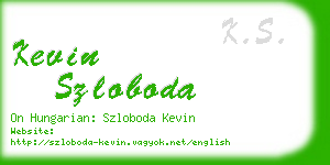 kevin szloboda business card